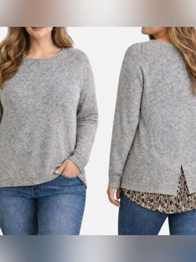 COIN 1804 Layered Knit Sweater Tunic – Size XL (Approx.)